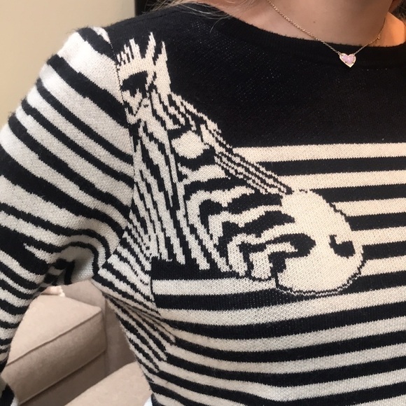 Parkhurst Angora Zebra Print Sweater Size L - Picture 6 of 11